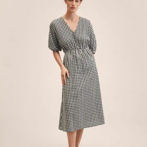 Mango Outlet - Gingham check cottoned dress | US 2 | Relaxed fit